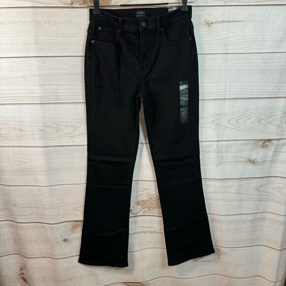 J. Crew Black Bootcut Jean in All-Day Stretch Waist Size 27 - Picture 1 of 10